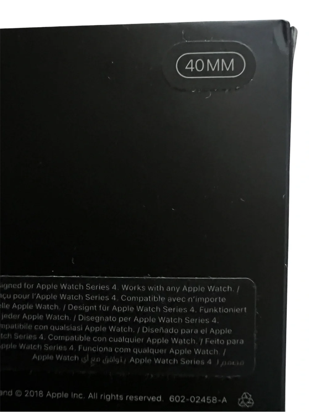 NIB Nike Sport Band for Apple Watch™ in Pure Platinum/Black - Size 40mm